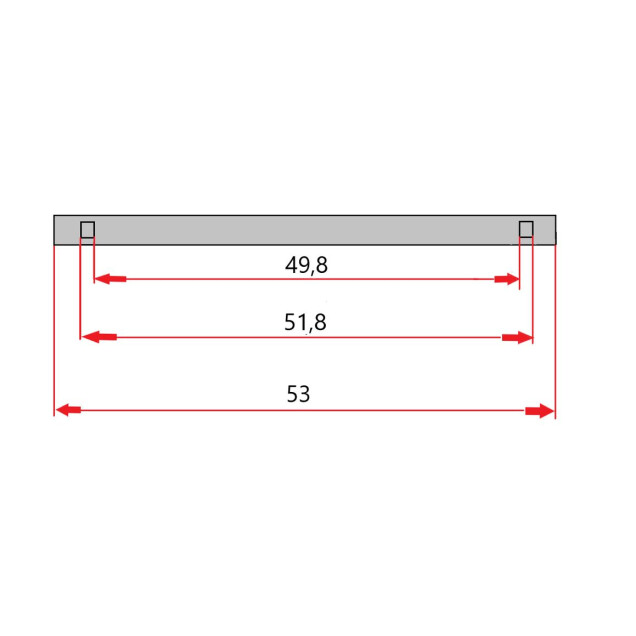 Horeca Parts - Prowadnica półki 53cm - Stół chłodniczy Hendi 232033 (Atosa, Szron, Chłodnictwo Bochnia, Invest Horeca, Ngastro)