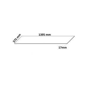 Horeca Parts - Szyba boczna 1395x375x17mm - witryna chłodnicza Hendi 233290, 233696