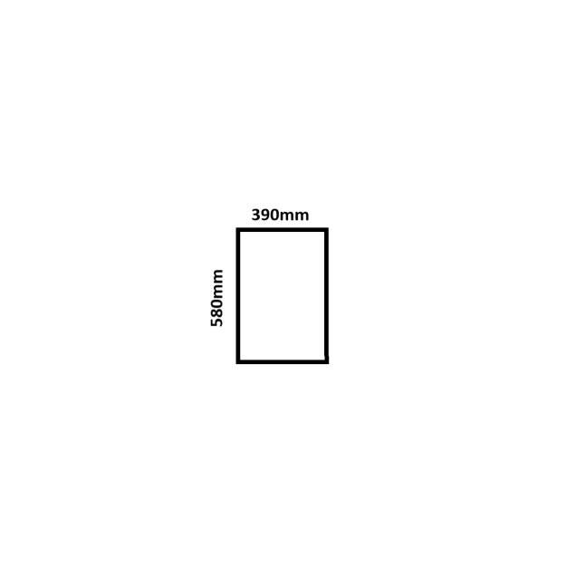 Horeca Parts - Szyba tylnia (580x390) - witryna chłodnicza Hendi 233238, 233634