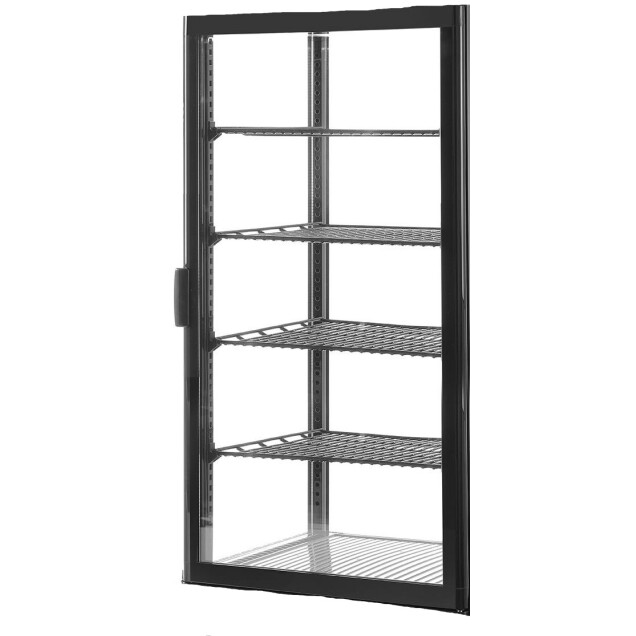 Horeca Parts - Drzwi kompletne czarne (795x425) do witryny chłodniczej Hendi 233269