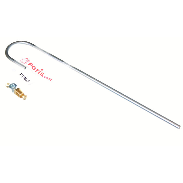 Horeca Parts - Rura doprowadzając gaz 8x1, 473 mm - Opiekacz do kebaba Potis GD3, GD4 / Stalgast 777530, 777551, 777541, 777540