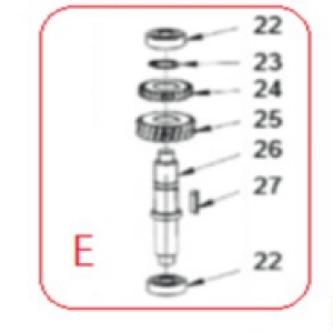 Horeca Parts - Wałek zębaty - Mikser planetarny Hendi 7L 222829 (zestaw E)