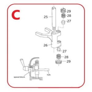 Horeca Parts - Widełki sprzęgła - mikser planetarny Hendi 10L 222836 (zestaw C)