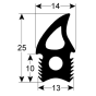 Horeca Parts - Uszczelka drzwi profil 2766 / długość 1855mm - Piec UNOX XVC305, XVC315EG (902478, G902478, GN1389B, GN1389C, KGN1389C, KGN1662A)