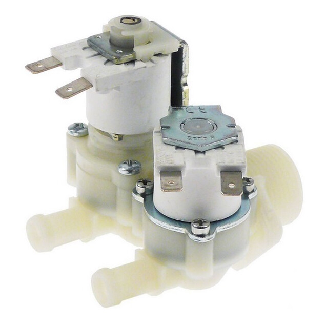 Horeca Parts - Elektrozawór podwójny prosty 230V wej. 3/4" wyj. 11,5mm - Zmywarki gastronomiczne Dihr HT14 OPTIMA, DW114E, 229675, 229682, 235645, 235652, 235676, 229675, G370742, 7109983