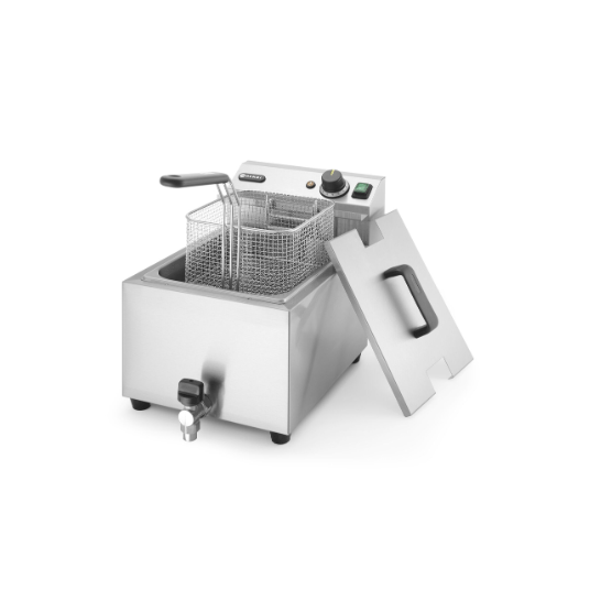 Horeca Parts - Frytownica manualna z kranem spustowym, 8 l, HENDI, Profi Line, 8L, szary, 230V/3500W, 305x515x(H)350mm