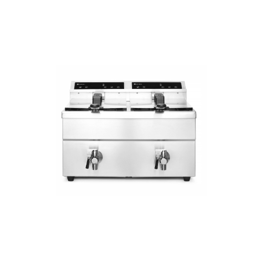 Horeca Parts - Frytownica indukcyjna z kranem spustowym, 2 × 8 l, HENDI, Profi Line, 16L, 230V/7000W, 580x485x(H)406mm