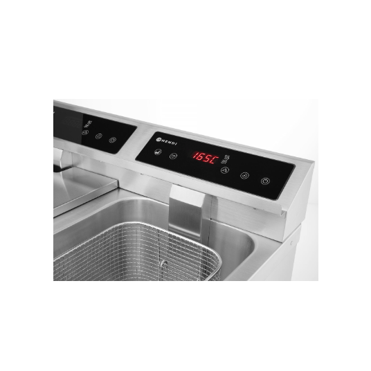 Horeca Parts - Frytownica indukcyjna z kranem spustowym, 2 × 8 l, HENDI, Profi Line, 16L, 230V/7000W, 580x485x(H)406mm