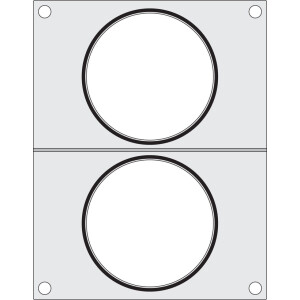 Horeca Parts - Matryca do zgrzewarki - CAS CDS-01, na dwa pojemniki na zupę śr. 115