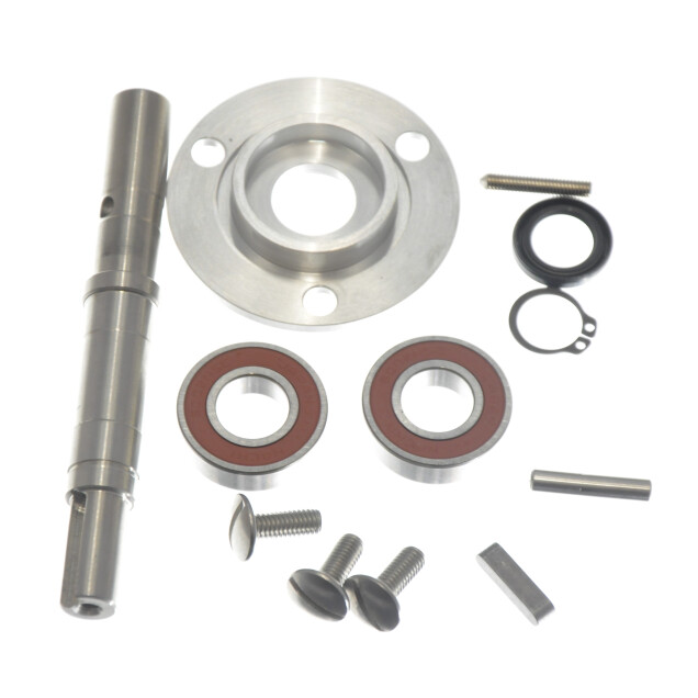 Horeca Parts - Zestaw wałka centralnego ( łożyszka 2 szt., wałek, głowica, śrubki, tulejki ) - Obieraczka do ziemniaków Sammic M-5