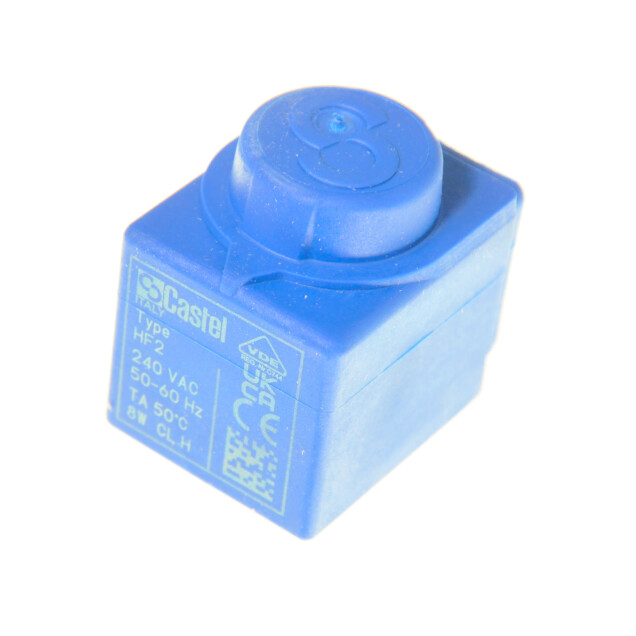 Horeca Parts - Cewka elektrozaworu CASTEL 240V 8W 50/60Hz śr. 11,5mm - Kostkarka Do Lodu RM-GASTRO IMC 13065 A/W, IMC 6540 A/W, IMC 8040 A/W, IMC 15565 A/W, IMC 2809 A/W, IMC 3316 A/W, IMC 4625 A/W ( 9100/RA7, 9300/RA7 )