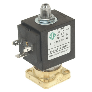 Horeca Parts - Zawór magnetyczny 3-drożny 230V 8ml ø 15mm - Ekspres do kawy BFC, Ascaso, Atel, Cime, Conti, De Vecchi Giuseppe, Gorenje, Nuova Simonelli, Ode, Royal, Spaziale, Victoria Arduino