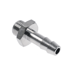 Horeca Parts - Złącze proste węża, gwint 1/8", śr. węża 6mm dł. gwintu 7,5mm, dł. całkowita 32mm WS12 niklowany mosiądz - Piece Angelo Po