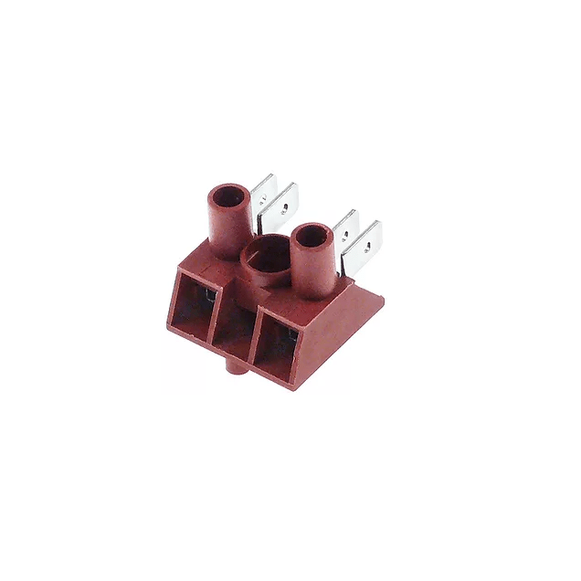 Horeca Parts - Blok zacisków zasilających 2-polowy max 20A max 600V śr. podłączenia 2,5mm2 / F6,3 150°C - Gofrownica Stalgast 777220, 777221