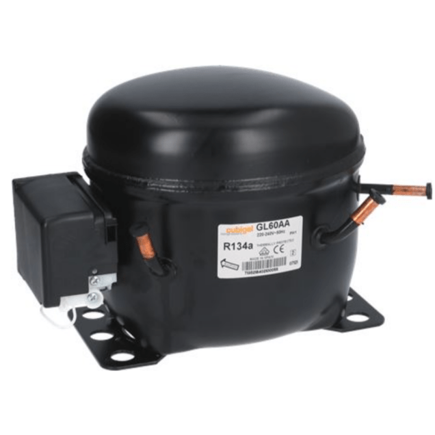 Horeca Parts - Sprężarka/Kompresor Cubigel GL60AA gaz R134 pojemność 6.0cm³ 220-240V 50Hz moc 1/6HP