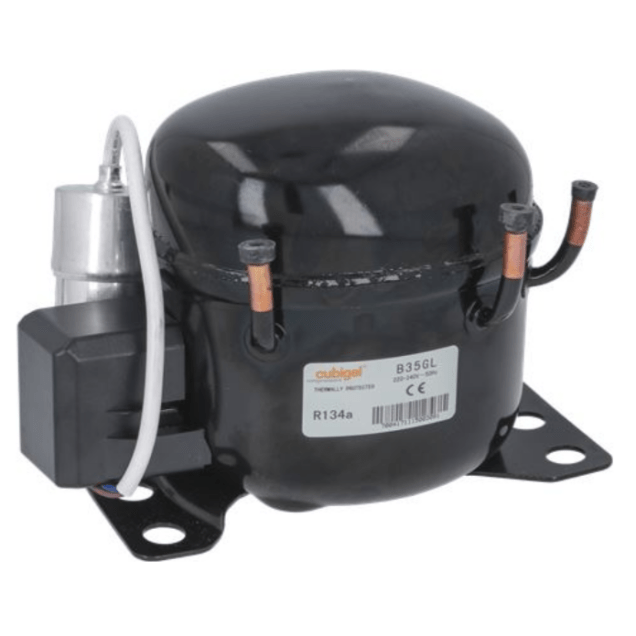 Horeca Parts - Sprężarka/Kompresor Cubigel B35GL gaz R134 pojemność 3.5cm³ 220-240V 50Hz moc 1/10HP