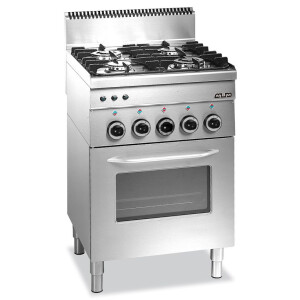 Horeca Parts - Kuchnia gazowa MBM z piekarnikiem gazowym statycznym M600 - G4SF6