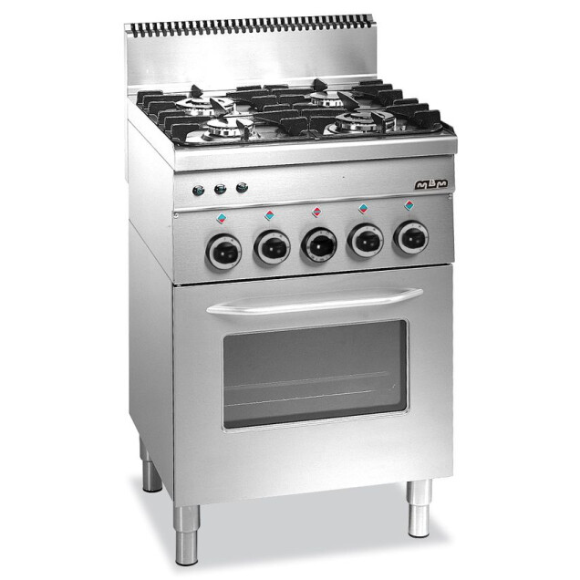 Horeca Parts - Kuchnia gazowa MBM z piekarnikiem elektrycznym M600 - G4SFE6