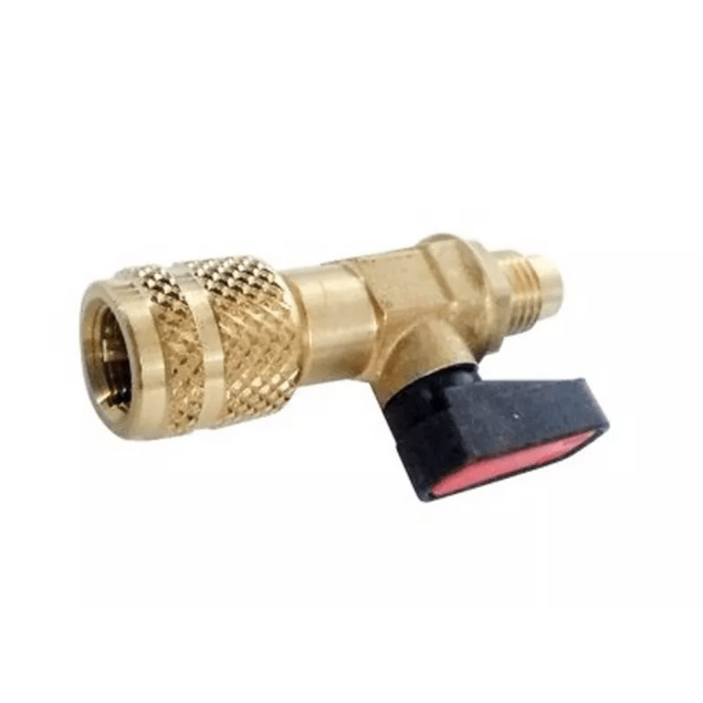 Horeca Parts - Zawór serwisowy do nabojów, R134a / R12 / R600 / R290, 7/16" SAE F – 1/4" SAE M