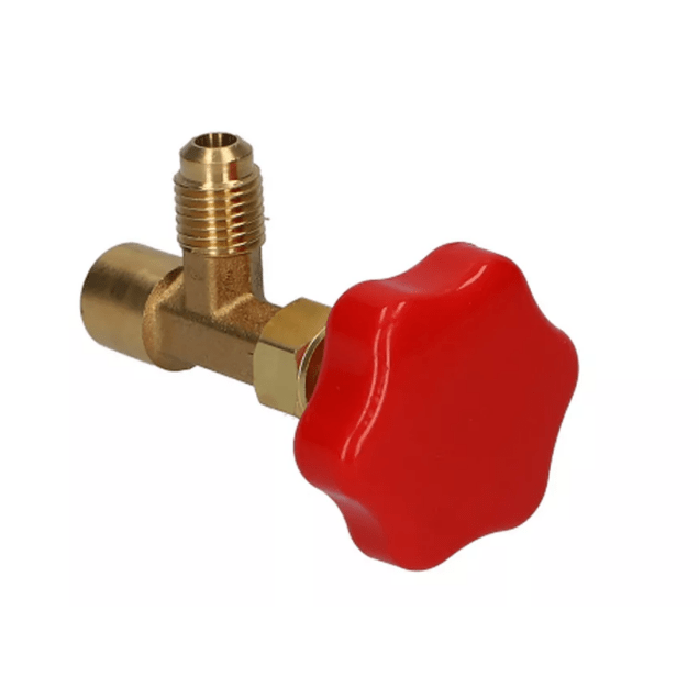 Horeca Parts - Zawór serwisowy FREEZE RED, 7/16″ SAE F – 1/4″ SAE M