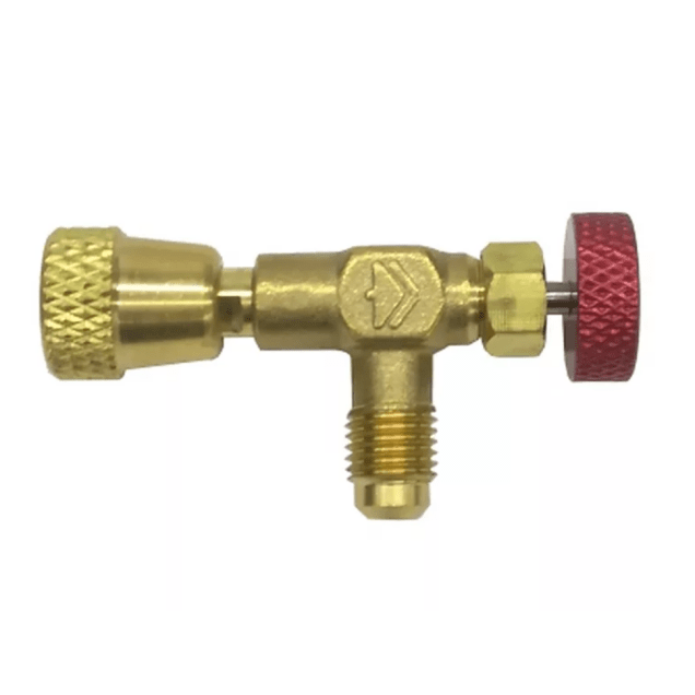 Horeca Parts - Zawór serwisowy RED, 1/2" ACME F – 1/4" SAE M, zawór do nabojów gazowych
