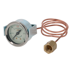 Horeca Parts - Manometr ø 41 mm, zakres ciśnienia 0-3 bar, złącze męskie 1/8", oznaczenie 1,5, przyłącze parowe z tyłu - Ekspres do kawy Marzocco