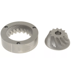 Horeca Parts - Para żaren stożkowych 3-fazowych,  śr. 83/59 – 50/14 mm, grubość 25 mm, 3 otwory, food friendly, żywotność +70% - Mazzer