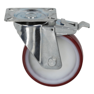 Horeca Parts - Obrotowe koło z płytką mocującą 105x85 mm i hamulcem