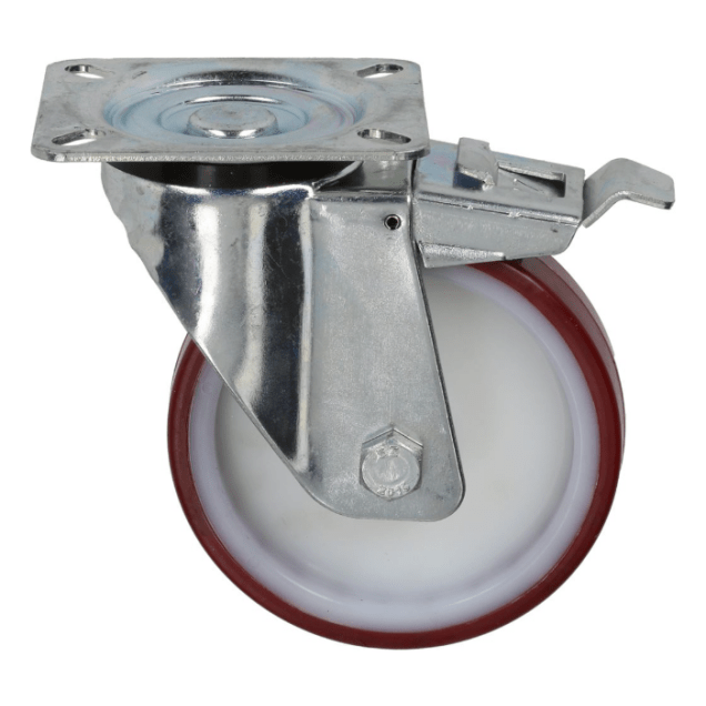 Horeca Parts - Obrotowe koło z płytką mocującą 105x85 mm i hamulcem