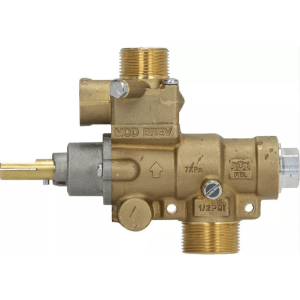 Horeca Parts - Zawór gazowy wlot gazu M28x1,5 rura ø 20mm dł. osi/wału 25/17mm - Kocioł warzelny gazowy Mareno (LF3348013)