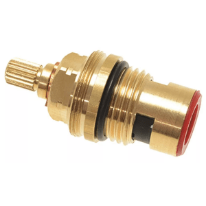 Horeca Parts - Głowica zaworu ceramicznego LH do ciepłej wody (czerwona), 1/2", kąt obrotu 90°, bez pierścienia mocującego - Klarco.