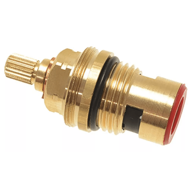 Horeca Parts - Głowica zaworu ceramicznego LH do ciepłej wody (czerwona), 1/2", kąt obrotu 90°, bez pierścienia mocującego - Klarco.