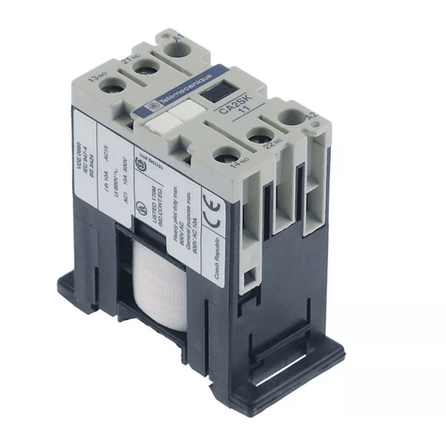 Horeca Parts - Stycznik pomocniczy, 230 V AC, AC1: 10 A, typ CA2SK11P7, połączenie śrubowe, 1 styk NO / 1 styk NC - Winterhalter