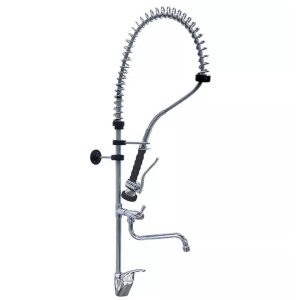 Horeca Parts - Bateria stojąca Classic 1080 mm, jednouchwytowa z krótką dźwignią chromowaną, wkład ceramiczny ø 40 mm, wylewka ø 18x200 mm, wysokość 210 mm, przyłącza ø 1/2"-3/8" Fx500 mm, rozstaw montażowy ø 35 mm