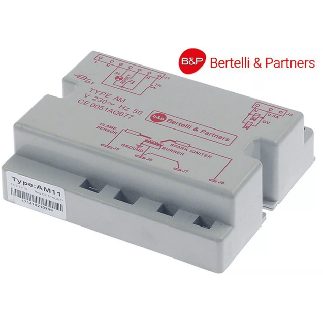 Horeca Parts - Automat zapalający BERTELLI typ AM11 230V 2 elektrody czas bezp. 10s - Ambach