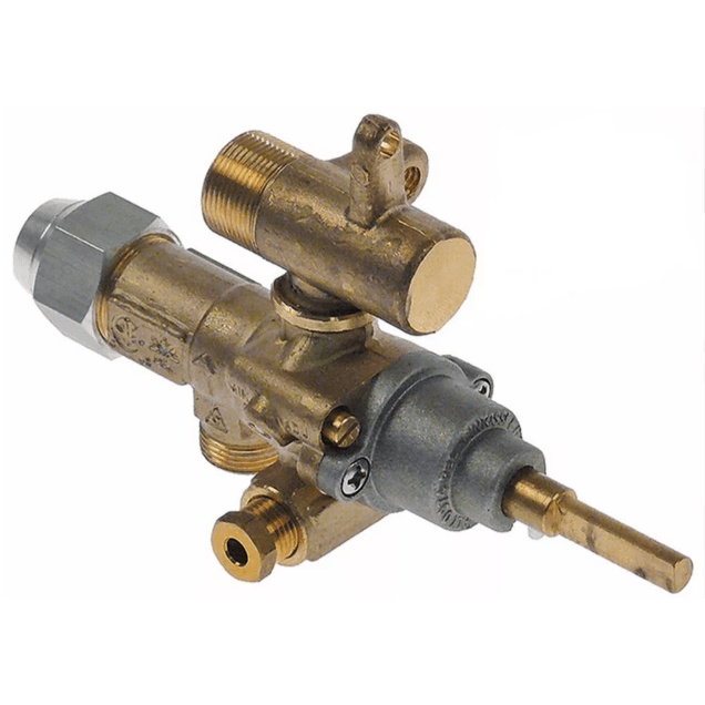 Horeca Parts - Zawór gazowy z wyjściem rurowym wlot gazu M15x1 rurka ø 10mm wylot gazu M17x1 rurka ø 10mm (3348258)
