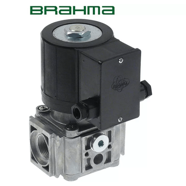 Horeca Parts - Elektrozawór 230 VAC DN 25 mm, przyłącze 3/4", długość 96 mm, ciśnienie max 0,5 bar - Brahma