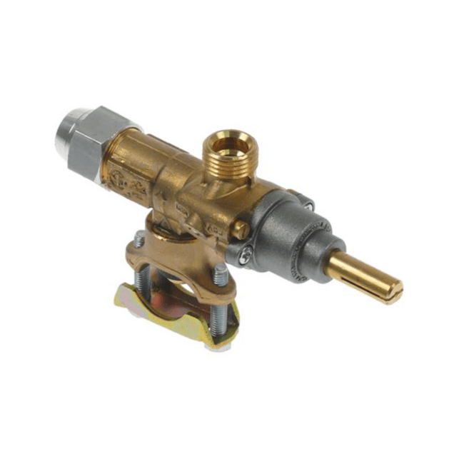 Horeca Parts - Zawór gazowy rura wlotowa gazu kołnierz ø 21mm dysza obejściowa ø 0,35mm dł. osi/wału 22/15mm (5233318)