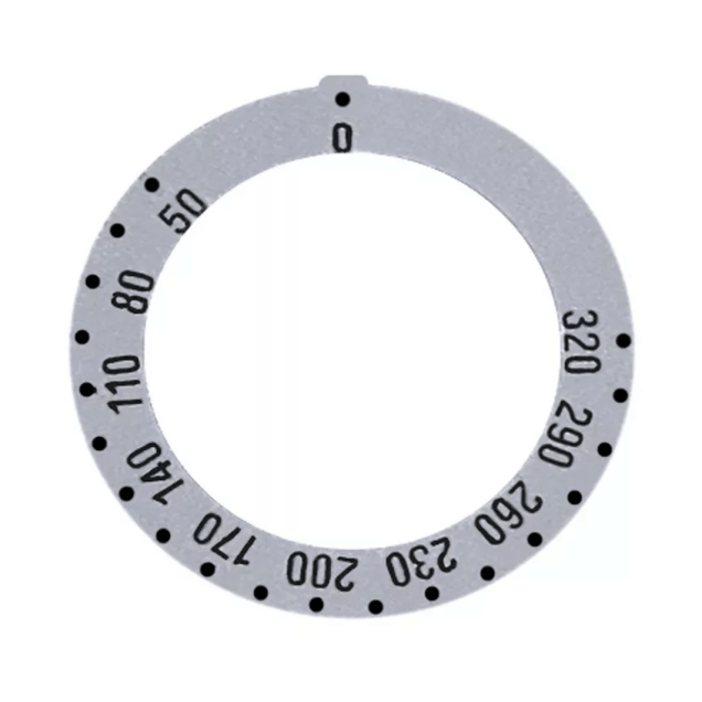 Horeca Parts - Tarcza pokrętła termostatu t.max. 320°C 50-320°C śr. wew. 45,5mm śr. zew. 59mm srebrna