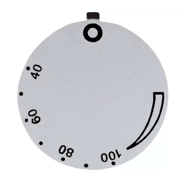 Horeca Parts - Tarcza pokrętła termostatu t.max. 150°C 40-150°C śr. 45mm obrót 270° srebrna