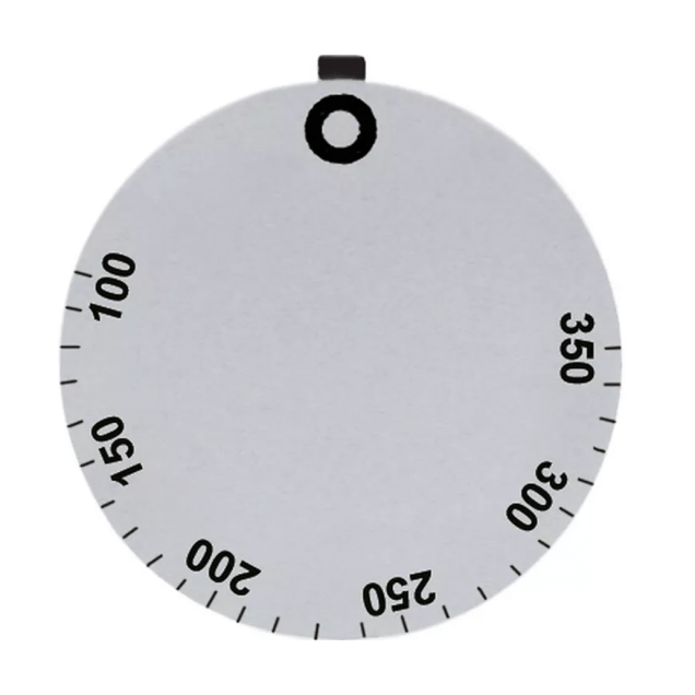 Horeca Parts - Tarcza pokrętła termostatu t.max. 350°C 100-350°C śr. 45mm obrót 270° srebrna