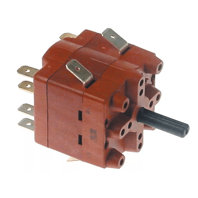 Horeca Parts - Przełącznik obrotowy krzywkowy 3 pozycyjny 0-1-2 6-biegunowy 400V 10A 4,8x6mm - Ekspres do kawy Futurmat-Ariete, Italcrem, Mairali (1319031)