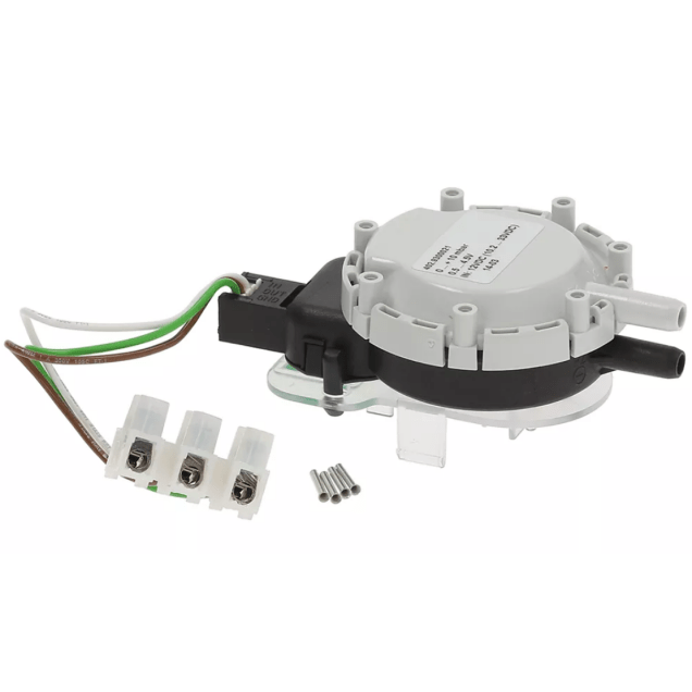 Horeca Parts - Hydrostat / Pressostat, zakres ciśnienia 0–3 mbar, połączenie 6 mm, przyłącze ciśnieniowe 6 mm  - Elektryczny piec parowy Rational