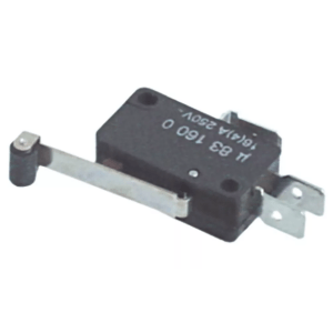 Horeca Parts - Mikroprzełącznik z dźwignią rolkową 250V 16A 1CO, podłączenie F6,3, czarny, dł. 33x28 mm, waga 0,010 kg - ITV