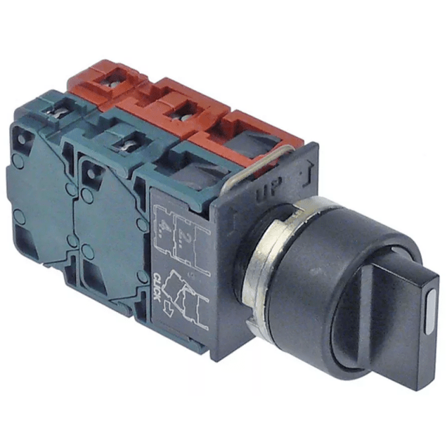 Horeca Parts - Przełącznik obrotowy śr. mocowania 22mm sekwencja 0-1-2 czarny - Zmywarka tunelowa Angelo Po