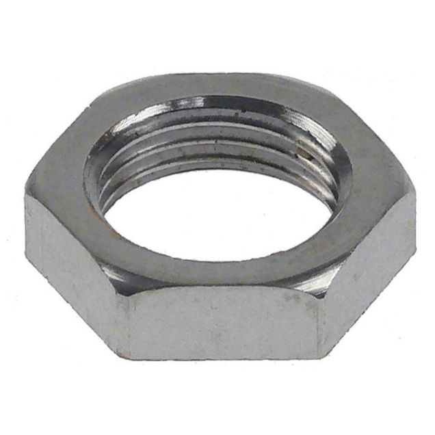 Horeca Parts - Nakrętka 1/2" z mosiądzu niklowanego, wysokość 6 mm, klucz 24, 1 szt, waga 0,010 kg
