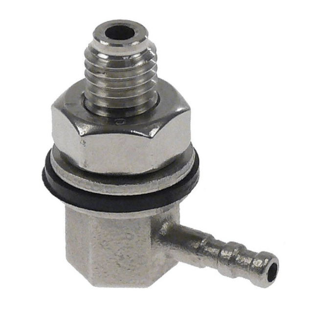 Horeca Parts - Kolanko 90° M10 ze stali nierdzewnej, do węża Ø 4x6 mm, do wlotu dozownika i wtryskiwacza, pasuje do otworów M10 4/5/6 - Elframo