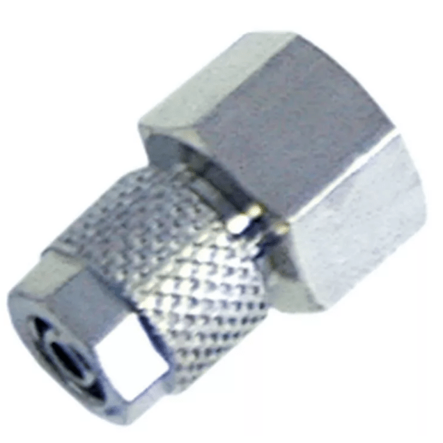 Horeca Parts - Złączka prosta 1/4'',  6/8 mm, mosiądz niklowany, 1 szt, waga 0,028 kg - Leventi