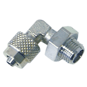 Horeca Parts - Złączka śrubowa kątowa z mosiądzu niklowanego 1/8", do węża Ø 6/8 mm, 1 szt., 0,030 kg - Angelo Po