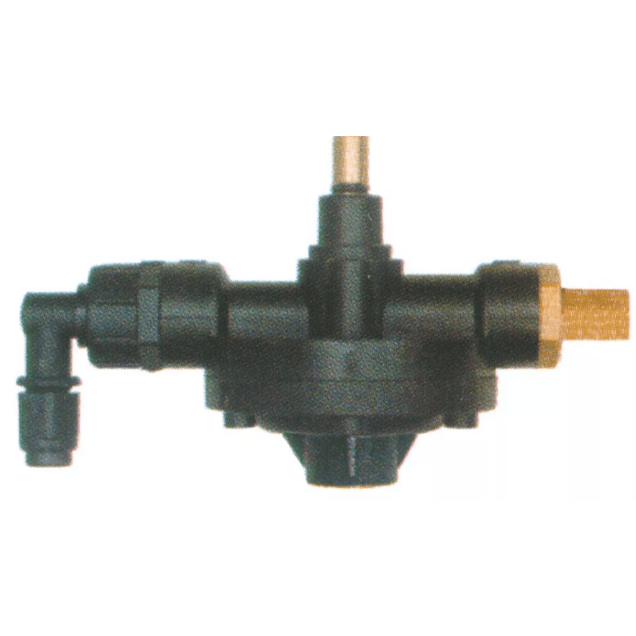 Horeca Parts - Pompa dozująca 2001 do nabłyszczacza, wlot 4×6 mm, przyłącze ciśnieniowe M12×1, wylot M10×1, przyłącze ssące 4×6 mm, zawór zwrotny PTFE, sprężyna 1,2 mm, kod VNR/A2, waga 0,170 kg - Germac
